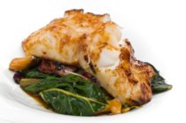 Bass with Wilted Bok Choy and Ginger Recipe