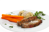 Homestyle Meatloaf with Spinach-Garlic Mashed Potatoes Recipe