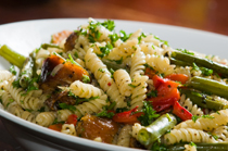 Kamut Spirals with Tomatoes, Almonds, and Haricots Verts Recipe
