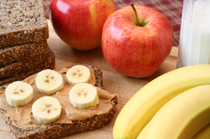 Peanut Butter and Banana Sandwich with Sweet Apples Recipe