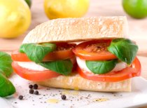 Basil, Tomato, and Mozzarella Sandwich Recipe