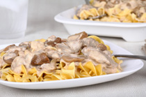 Beef Stroganoff and Egg Noodles Recipe